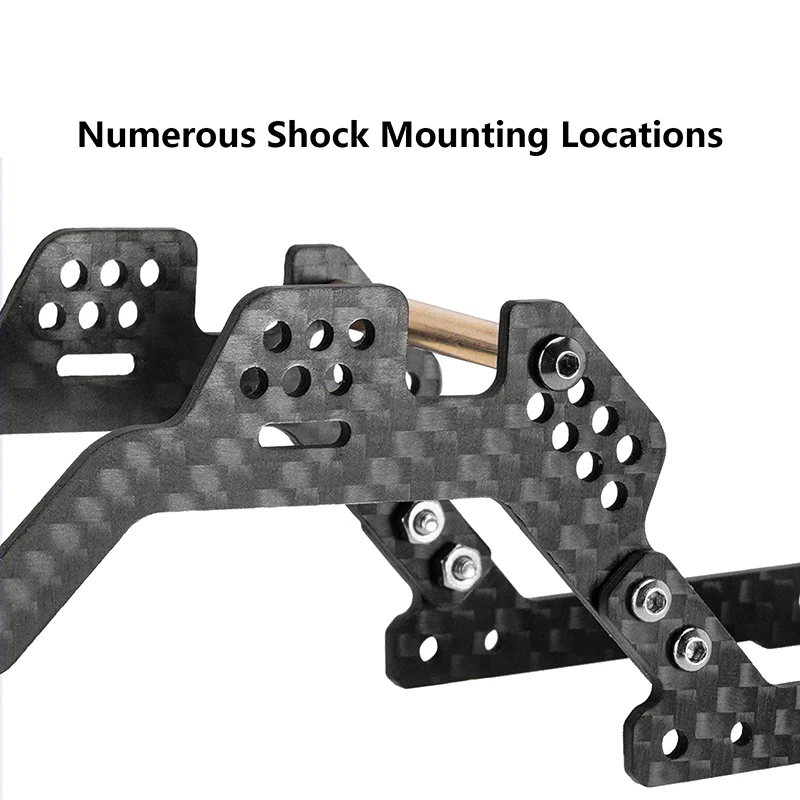 [Clearance Sale] INJORA 5° Angled LCG Carbon Fiber Chassis Kit for 1/18 TRX4M - Image 6