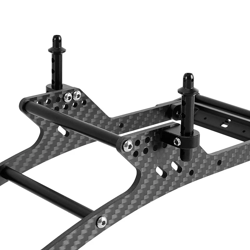 INJORA Center Mounted Transmission LCG Carbon Fiber Chassis Kit for 1/10 RC Crawlers (INC-10C) - Image 17