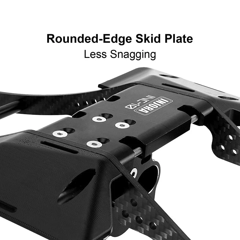 INJORA Center Mounted Transmission LCG Carbon Fiber Chassis Kit for 1/10 RC Crawlers (INC-10C) - Image 8