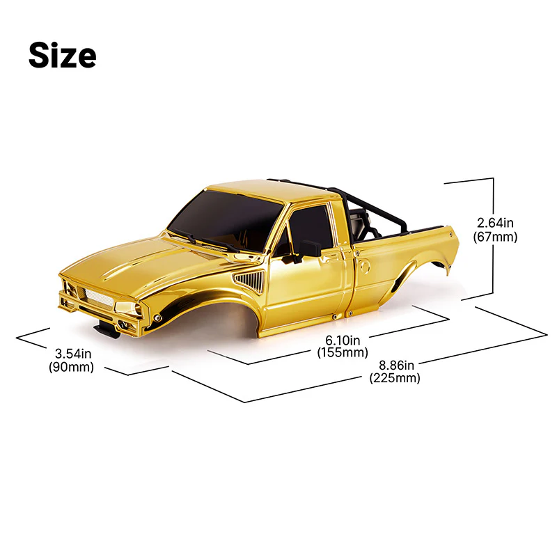 INJORA Limited Edition IR60-18 Body for 1/18 TRX4M (Gold) - Image 5