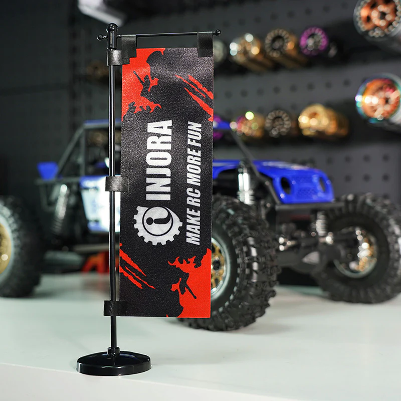 INJORA 1/18 LOGO Brand Display Flag with Stand - Image 7