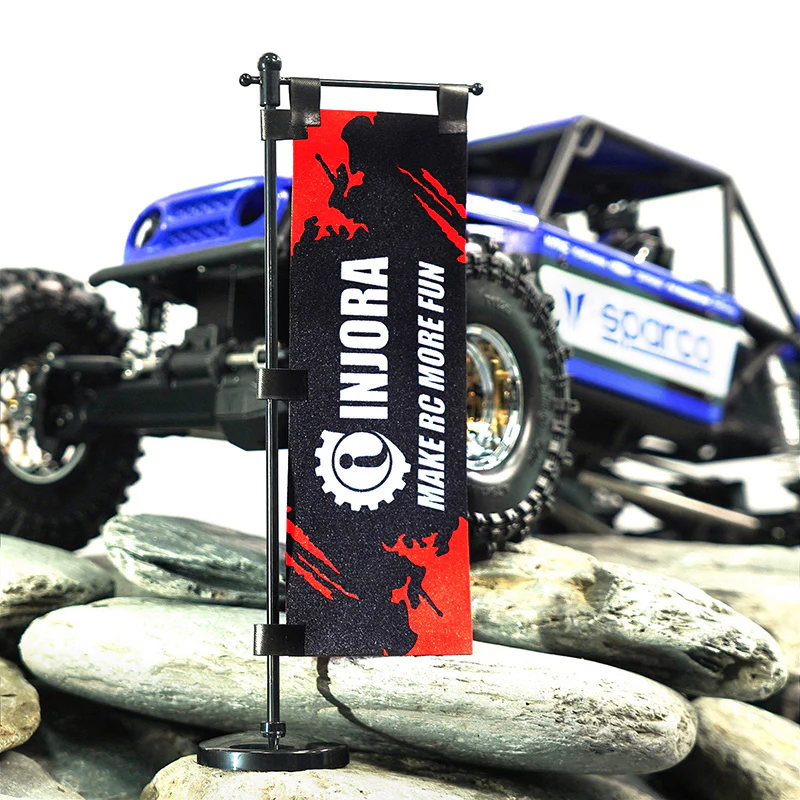 INJORA 1/18 LOGO Brand Display Flag with Stand - Image 8