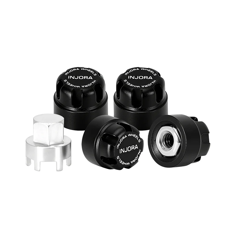 INJORA M2 Wheel Lock Nuts with Aluminum Cap for 1/24 SCX24 AX24 FCX24M - Image 2