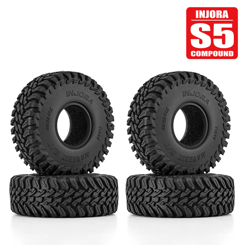 INJORA 1.0" 63*22mm MAVERIX M/T Tires (T1025) (4) - Image 2