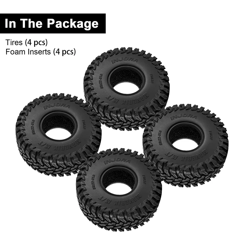 INJORA 1.0" 63*22mm MAVERIX M/T Tires (T1025) (4) - Image 6