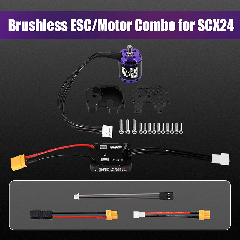INJORA MBL32 G2 Waterproof Brushless ESC & 1721 Purple Viper Motor for 1/24 SCX24 - Image 6
