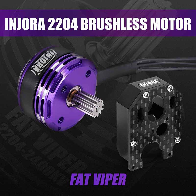 INJORA MBL32 G2 Waterproof Brushless ESC & 2204 Fat Viper Motor for 1/24 SCX24 Upgrade - Image 3