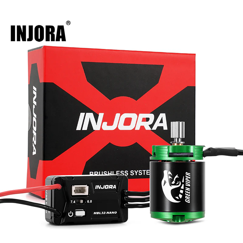 INJORA MBL32-NANO Brushless ESC & 1621 Green Viper Motor 4300KV for 1/30 SCX30