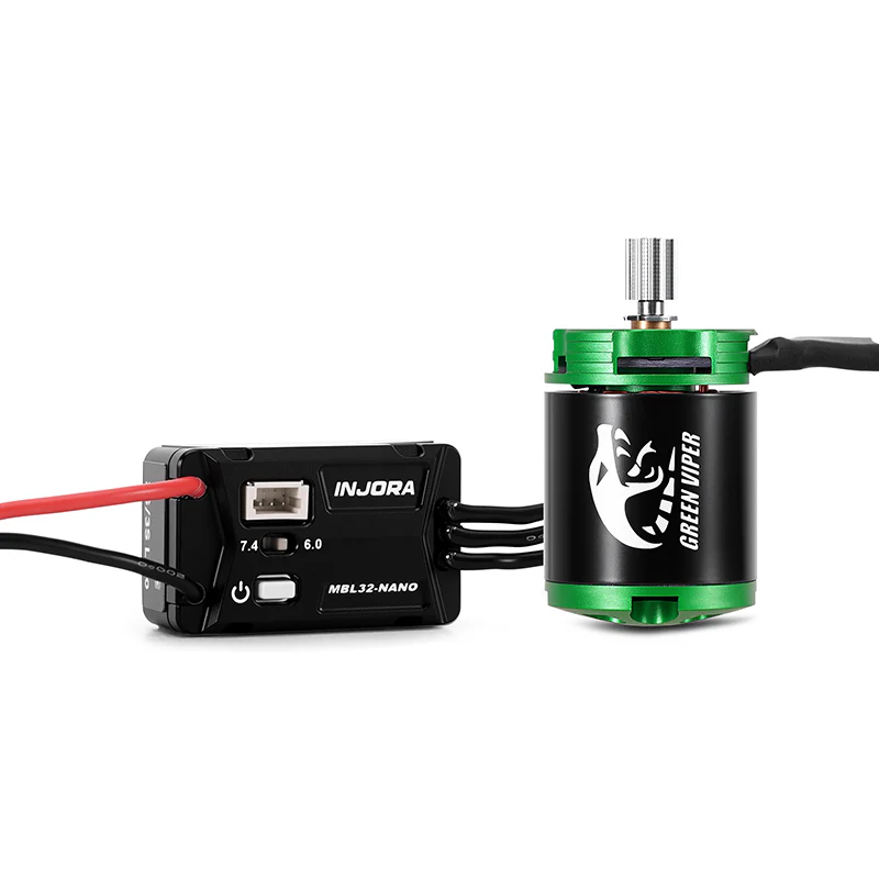 INJORA MBL32-NANO Brushless ESC & 1621 Green Viper Motor 4300KV for 1/30 SCX30 - Image 2