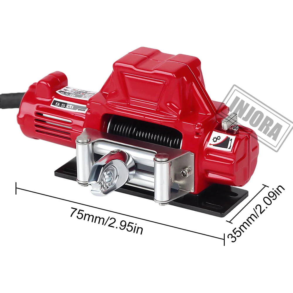 INJORA Metal Automatic Winch Wireless Remote Controller System for 1/10 RC Crawler - Image 10