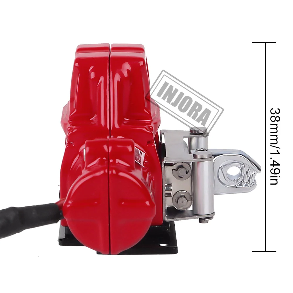 INJORA Metal Automatic Winch Wireless Remote Controller System for 1/10 RC Crawler - Image 11