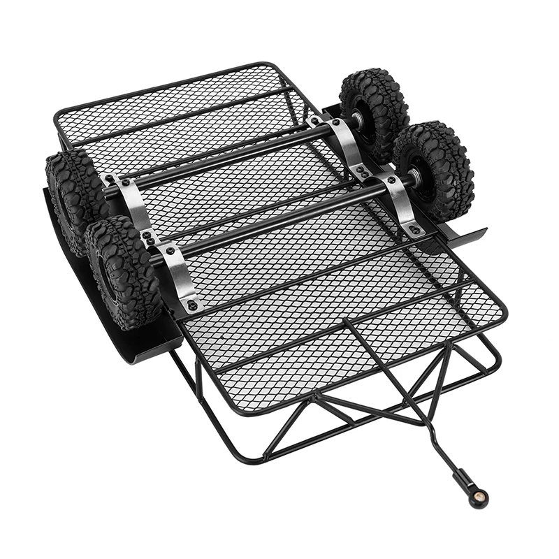 INJORA Metal Hitch Mount Trailer for 1/18 RC Crawler TRX4M - Image 10