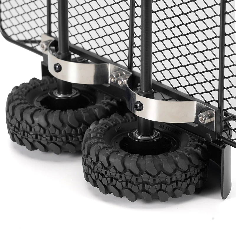 INJORA Metal Trailer with Aluminum Hitch Mount for 1/24 Axial SCX24 - Image 11