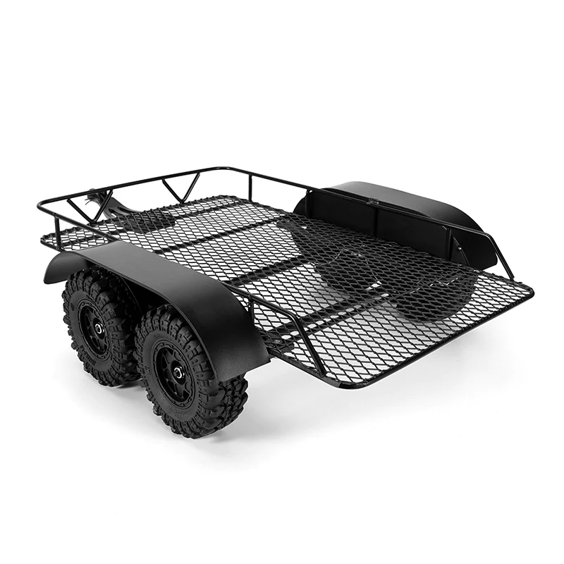INJORA Metal Trailer with Aluminum Hitch Mount for 1/24 Axial SCX24 - Image 9