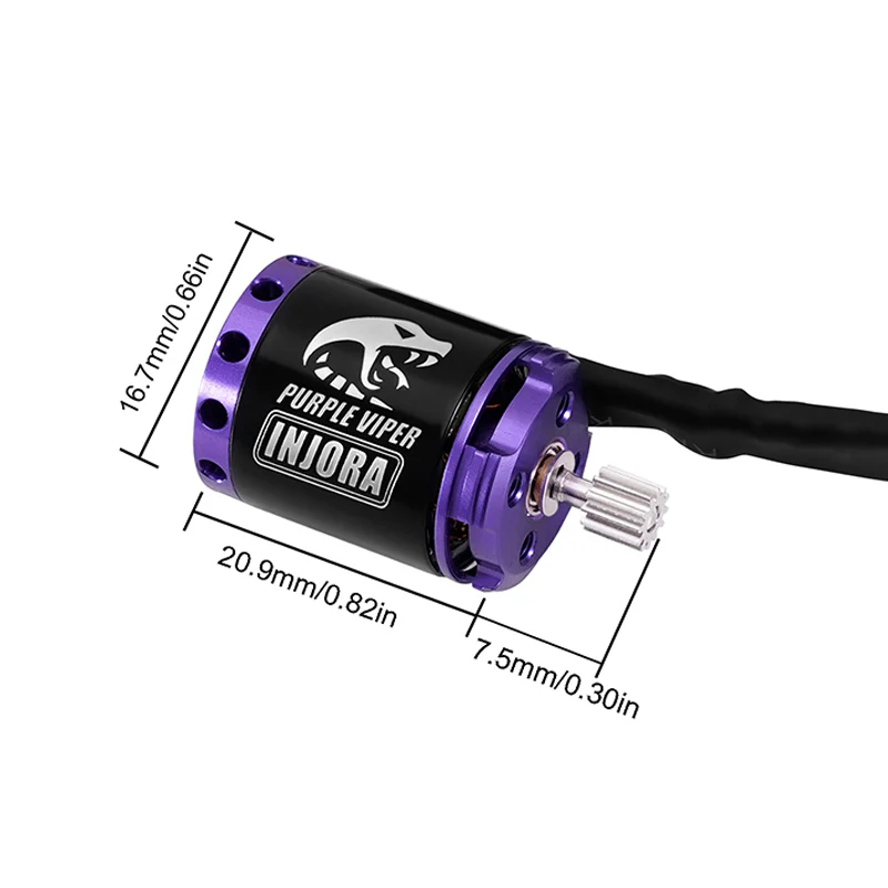 INJORA Purple Viper 1721 Brushless Motor for 1/24 SCX24 - Image 4