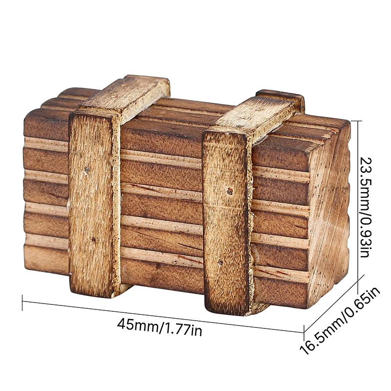 INJORA Mini Wooden Box Decoration Scale Accessories for 1/18 1/24 RC Crawlers - Image 3