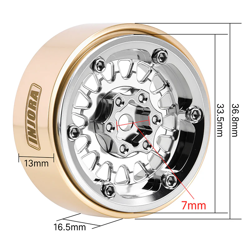 INJORA 1.3" ModuWheel -4.05mm Offset Wheels for Micro Crawlers(W1316) - Image 16