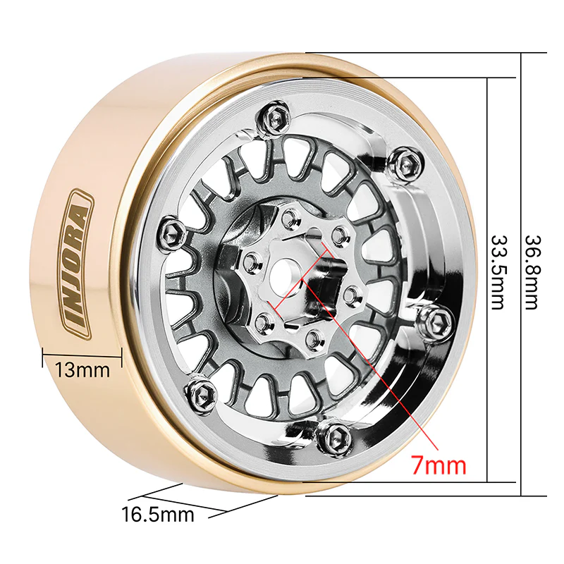 INJORA 1.3" ModuWheel -4.05mm Offset Wheels for Micro Crawlers(W1316) - Image 25