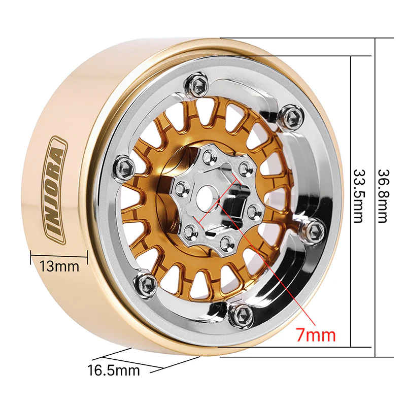 INJORA 1.3" ModuWheel -4.05mm Offset Wheels for Micro Crawlers(W1316) - Image 34