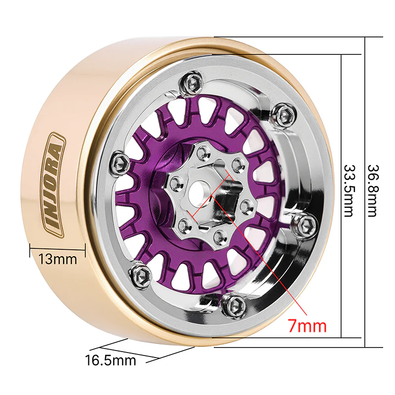 INJORA 1.3" ModuWheel -4.05mm Offset Wheels for Micro Crawlers(W1316) - Image 43