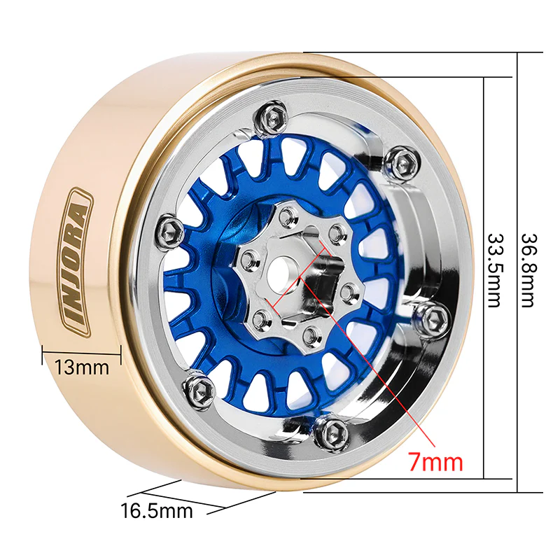INJORA 1.3" ModuWheel -4.05mm Offset Wheels for Micro Crawlers(W1316) - Image 52