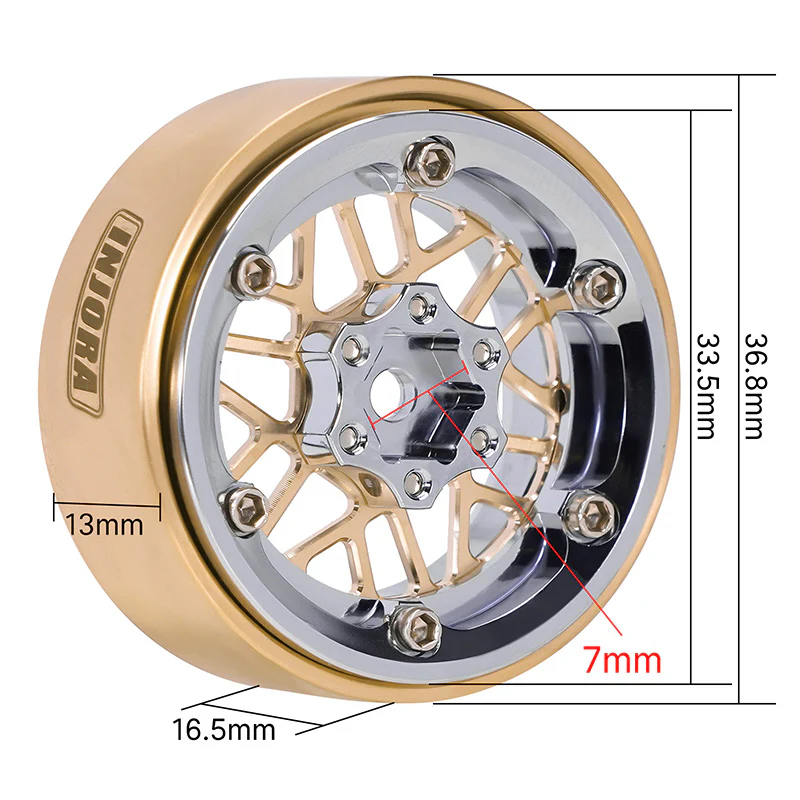 INJORA 1.3" ModuWheel -4.05mm Offset Wheels for Micro Crawlers - Image 14