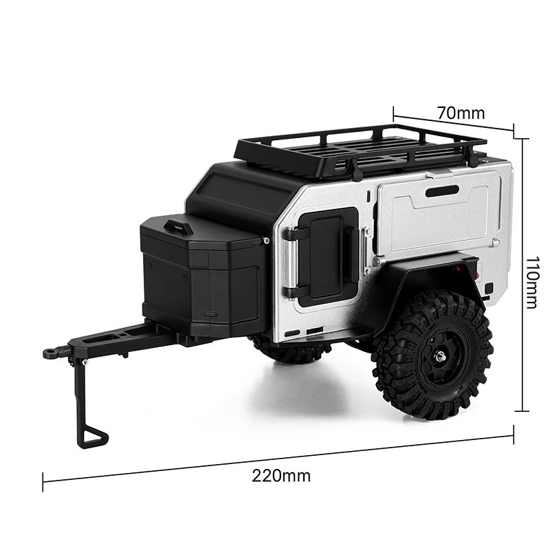 INJORA Off-Road Camping Trailer for 1/18 1/24 RC Crawlers TRX4M SCX24 - Image 38