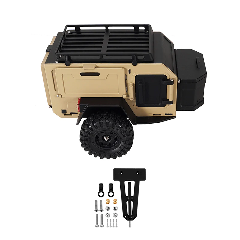 INJORA Off-Road Camping Trailer for 1/18 1/24 RC Crawlers TRX4M SCX24 - Image 3