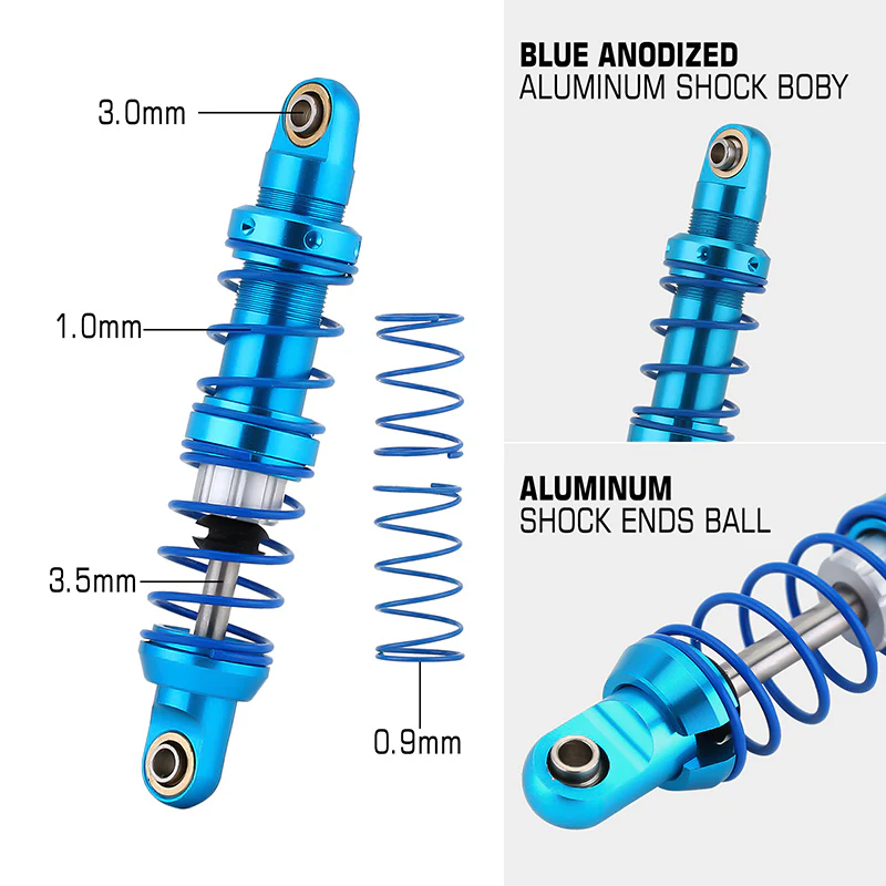 INJORA Oil Adjustable 70-120mm Metal Shock Absorber Damper for 1/10 RC Crawler - Image 4