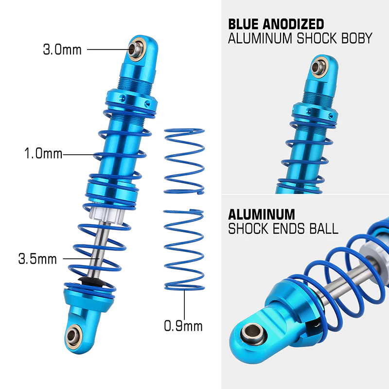 INJORA Oil Adjustable 70-120mm Metal Shock Absorber Damper for 1/10 RC Crawler - Image 7
