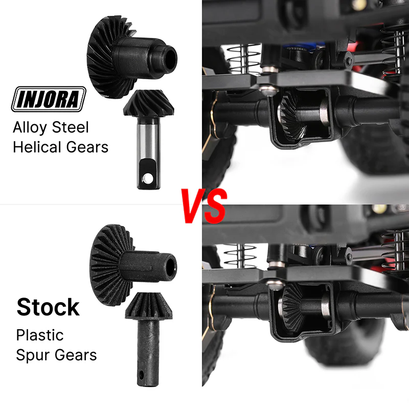 [US Warehouse] INJORA Overdrive Underdrive Alloy Steel Helical Gears for 1/18 TRX4M - Image 10
