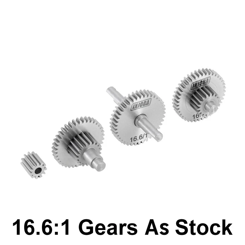 [US Warehouse] INJORA Overdrive Underdrive Stainless Steel Transmission Gear Set for 1/18 TRX4M - Image 14