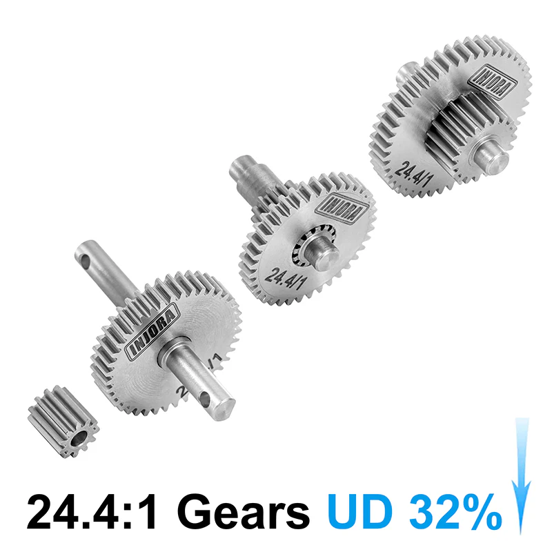 [US Warehouse] INJORA Overdrive Underdrive Stainless Steel Transmission Gear Set for 1/18 TRX4M - Image 8