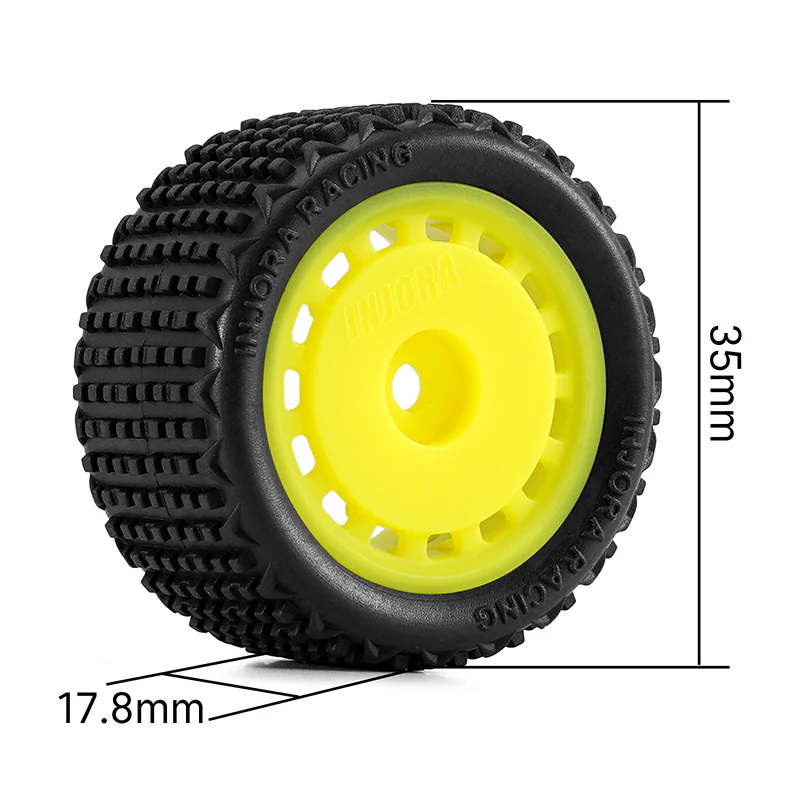 INJORA Pre-mounted Pin Buggy Tires & Wheels for 1/28 Losi Micro-T - Image 19
