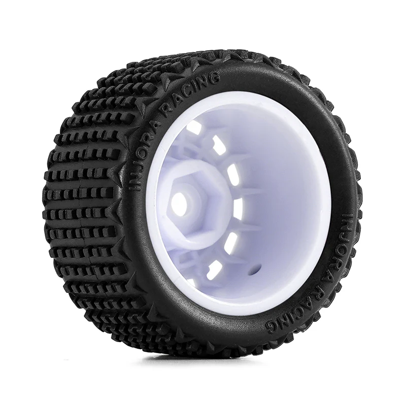 INJORA Pre-mounted Pin Buggy Tires & Wheels for 1/28 Losi Micro-T - Image 4