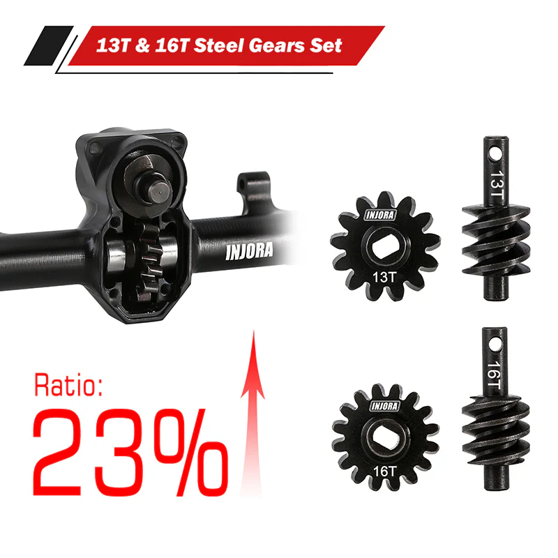 [US Warehouse] INJORA +4mm ProSteer Double Joint Aluminum Axle for 1/24 SCX24 - Image 12
