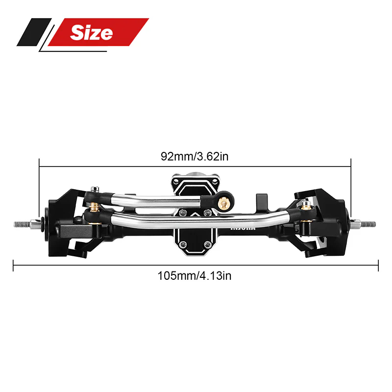 [US Warehouse] INJORA +4mm ProSteer Double Joint Aluminum Axle for 1/24 SCX24 - Image 8