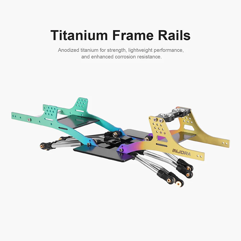 INJORA Rainbow Titanium LCG Chassis Kit for 1/24 SCX24 - Image 2
