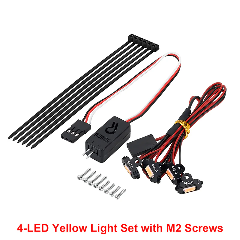 INJORA Rock Lights Kit with Controller for 1/18 1/24 RC Crawler(White, Yellow) - Image 18