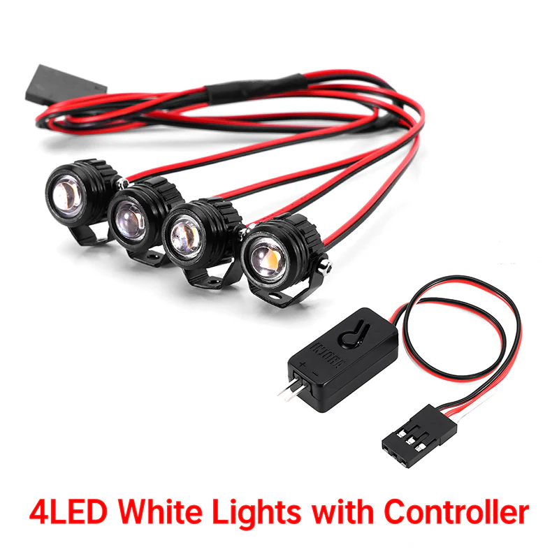 INJORA Round LED Lights for 1/18 1/24 RC Crawler - Image 16