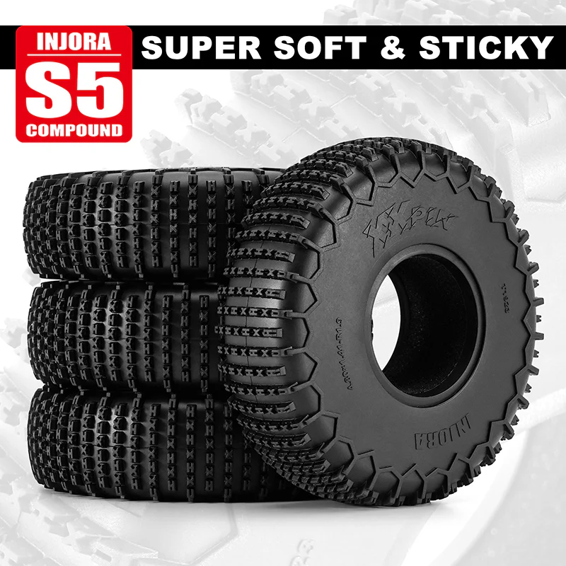 [US Warehouse] INJORA S5 1.9" 4.80" OD XHX Pin Tires (4) (122*36mm) - Image 4