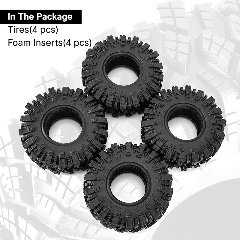 INJORA 1.9" (106*37mm 4.19" OD) Kraken Claw S5 M/T Tires (T1913) (4) - Image 6