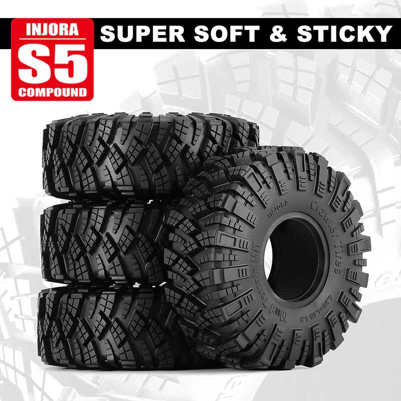 [US Warehouse] INJORA S5 Kraken Claw 1.9" 4.80" OD M/T Tires (4) (122*42mm) - Image 4
