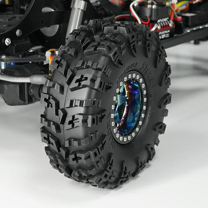 INJORA 1.9" (120*42mm 4.75" OD) Swamp Claw S5 M/T Tires (T1919) (4) - Image 8