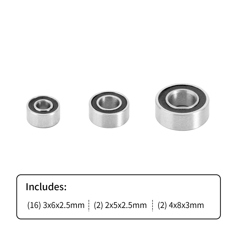 INJORA Sealed Steel Bearing Kit (20 pcs) for 1/24 Axial SCX24 - Image 2