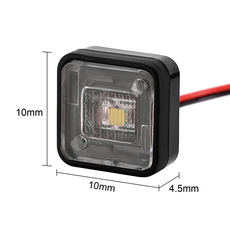 [Clearance Sale] INJORA Side Marker Lights Warning Lights for RC Cars (10x10mm) - Image 4