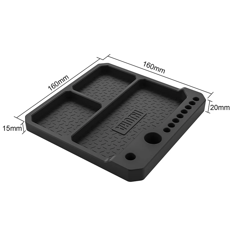 INJORA Silicone Parts Tray with Tool Stand (160*160mm) - Image 3