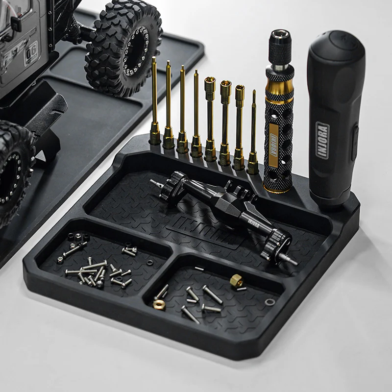 INJORA Silicone Parts Tray with Tool Stand (160*160mm) - Image 4