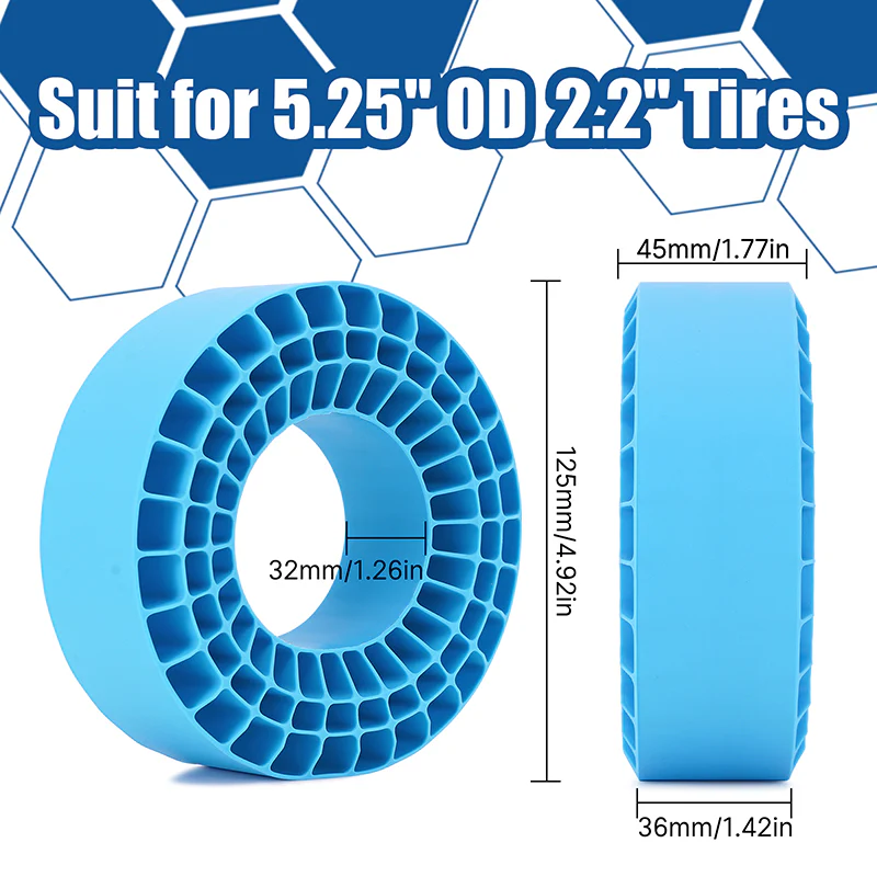 INJORA Silicone Rubber Inserts for 2.2" (132-134mm 5.25" OD) Tires (2202) - Image 15