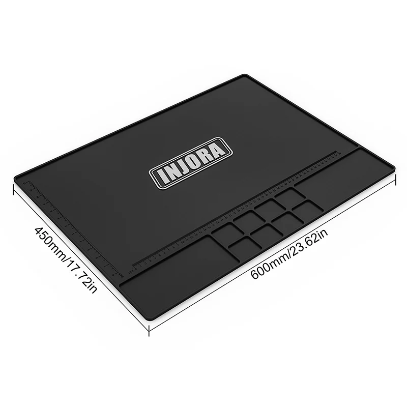 INJORA Silicone Work Mat Pit Mat for RC Cars (600x450mm) - Image 2